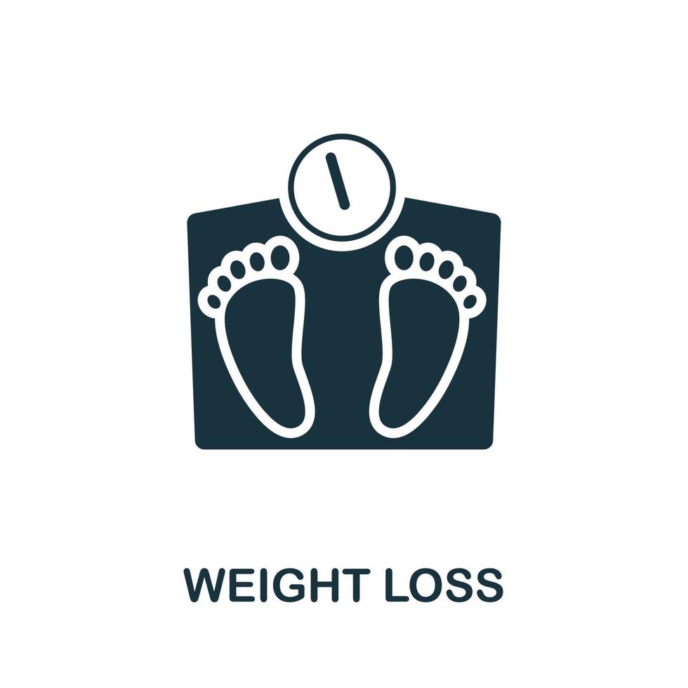 gewicht verlies icoon. gemakkelijk illustratie van gezond levensstijl verzameling. creatief gewicht verlies icoon voor web ontwerp, Sjablonen, infographics en meer vector