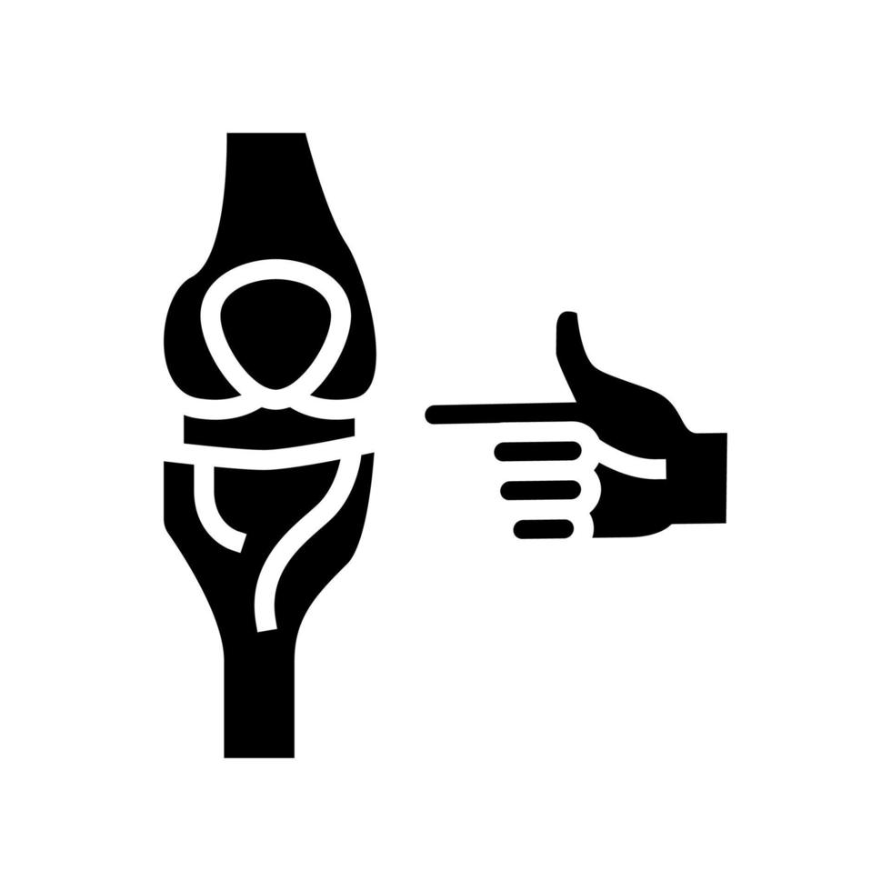 kniegewricht radiologie glyph icoon vector illustratie vlak