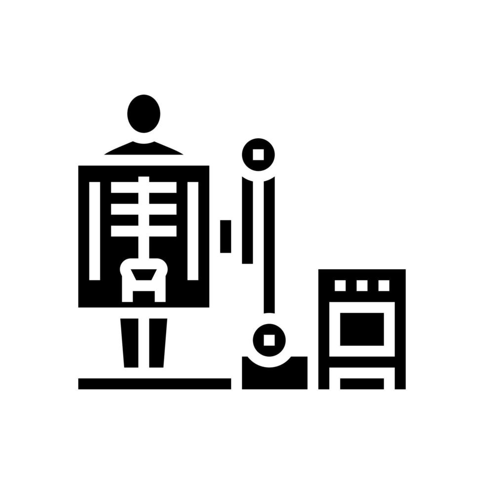 fluoroscopie radiologie glyph icoon vector illustratie vlak