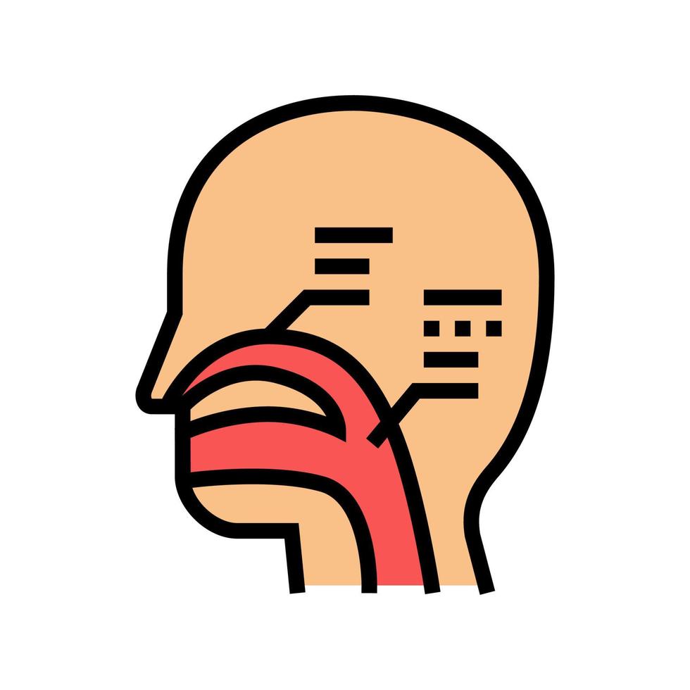 nasaal passages kleur icoon vector illustratie