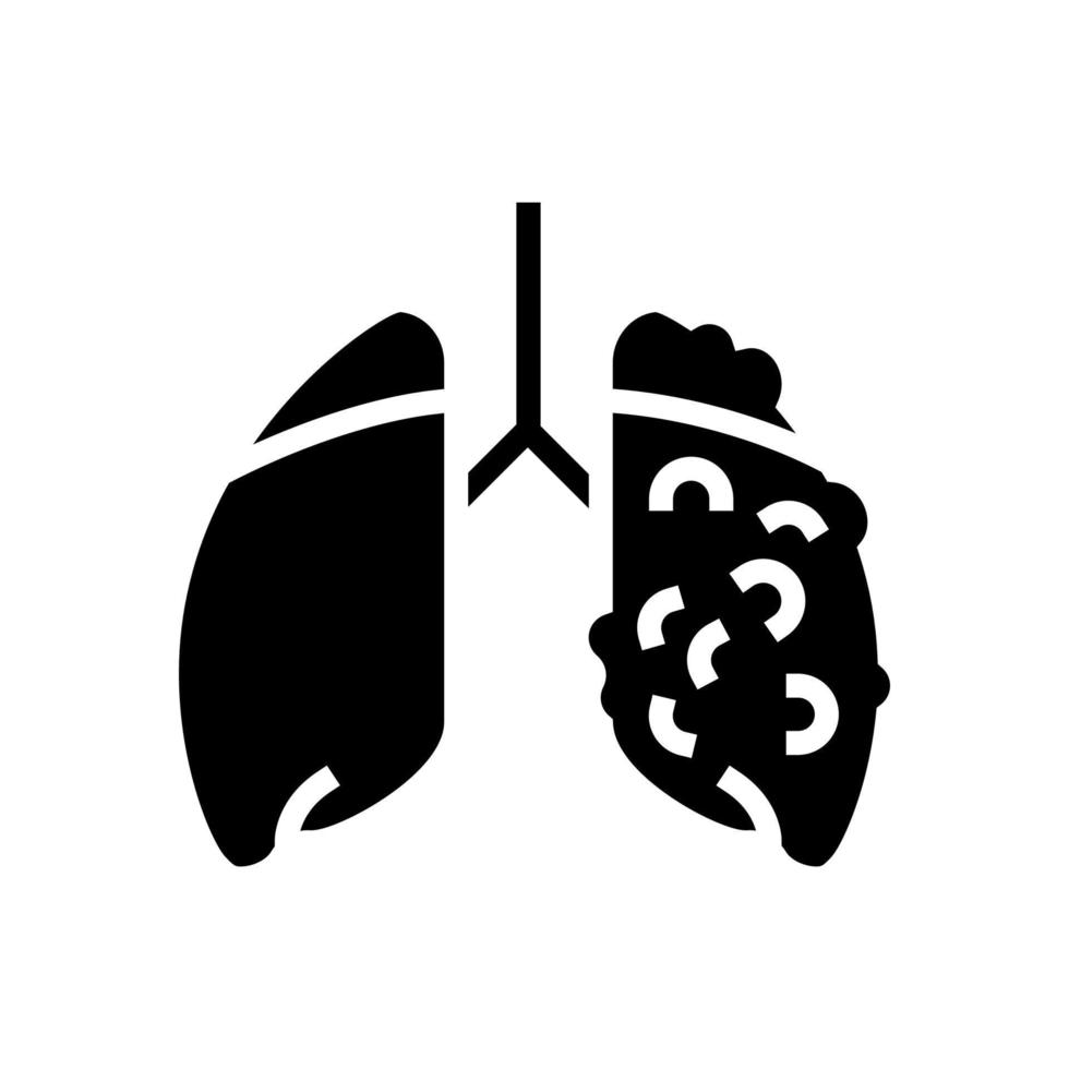 ARDS ademhalings ziekte glyph icoon vector illustratie