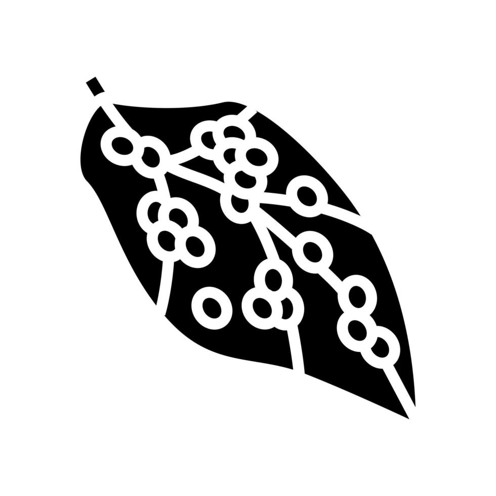 eieren zijderups glyph icoon vector illustratie