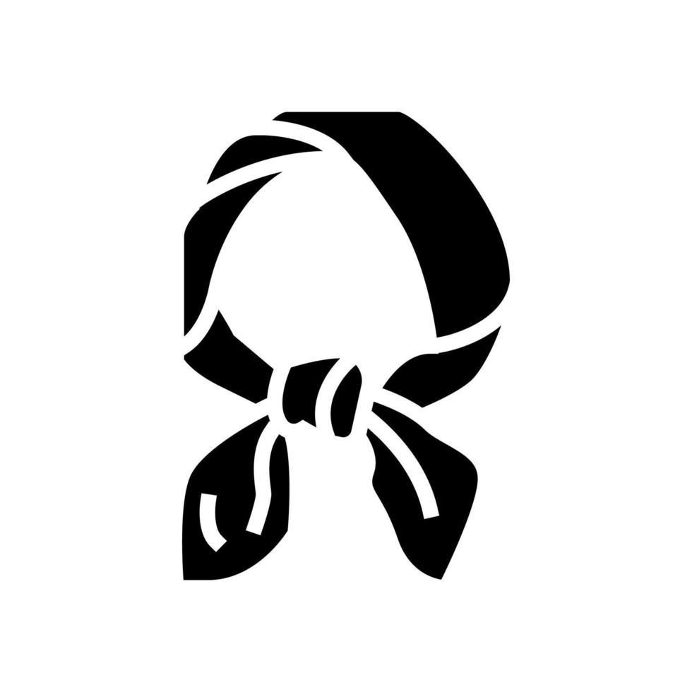 nek sjaal zijde glyph icoon vector illustratie