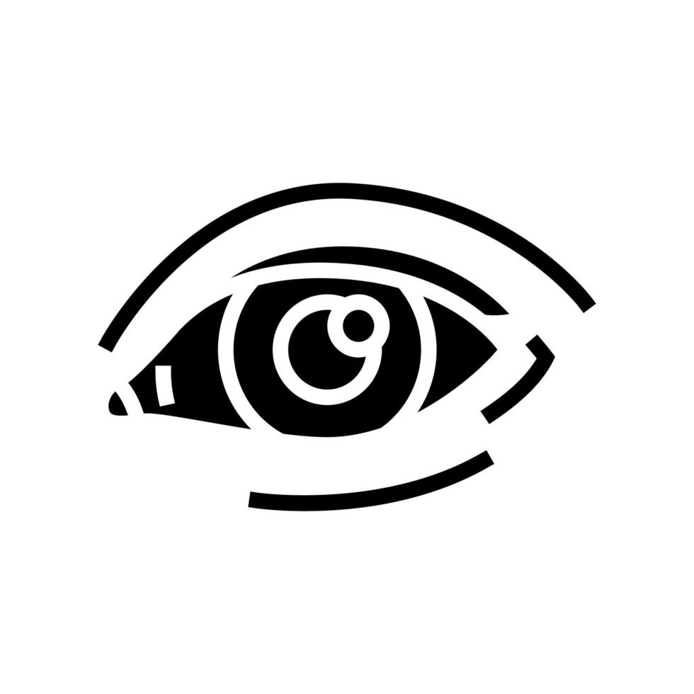 oog gezicht glyph icoon vector illustratie