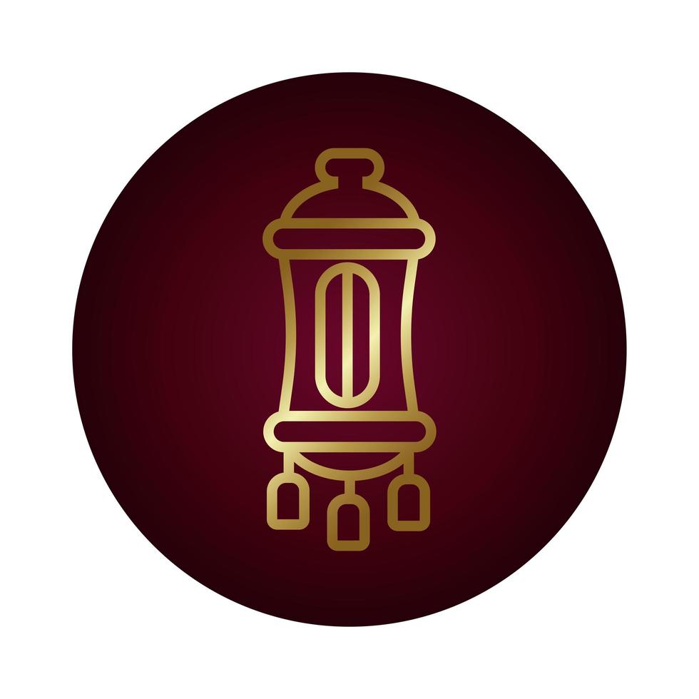 ramadan kareem lamp blok kleurovergang stijl vector illustratie ontwerp