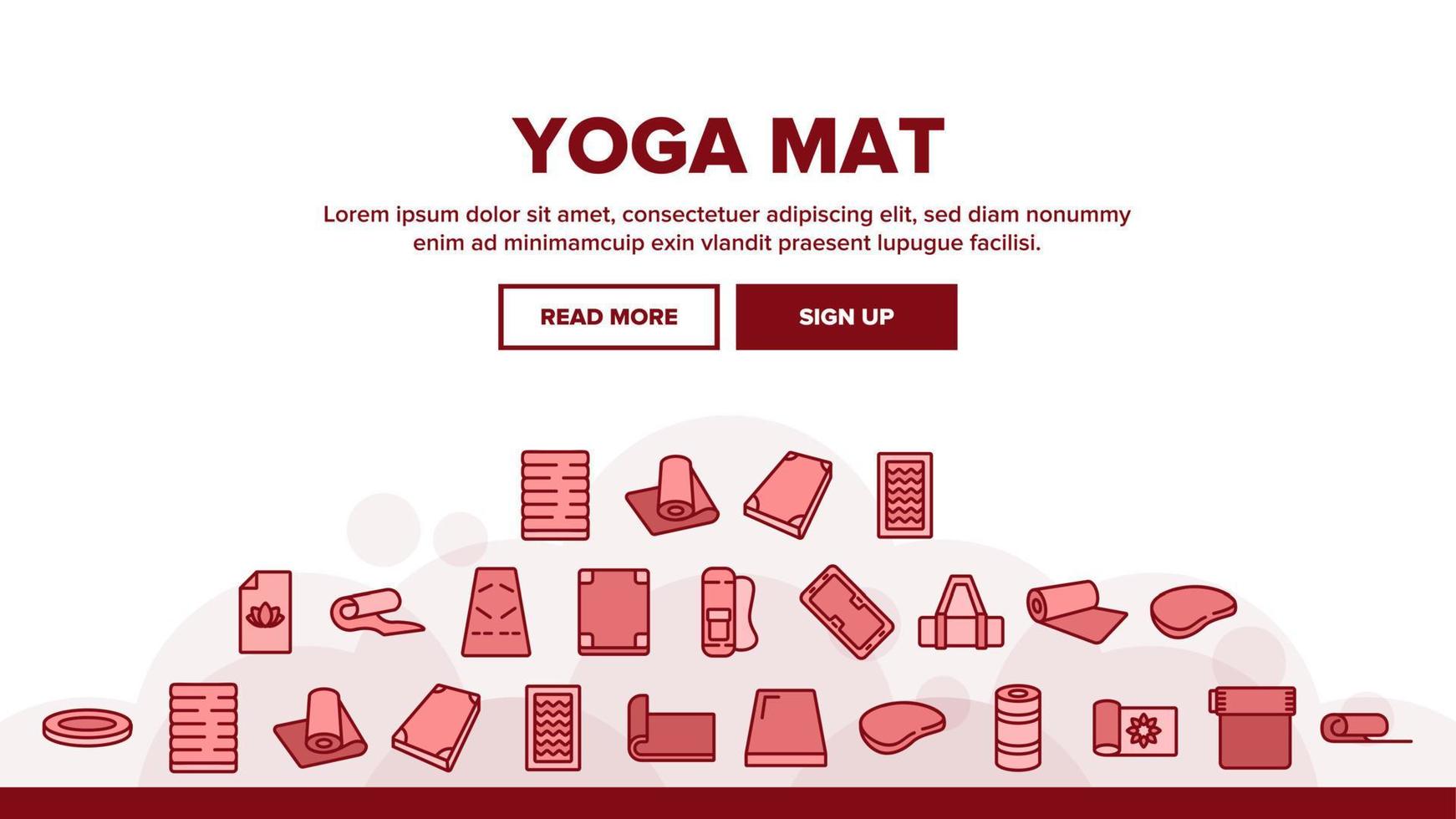 yoga mat medeplichtig landen hoofd vector