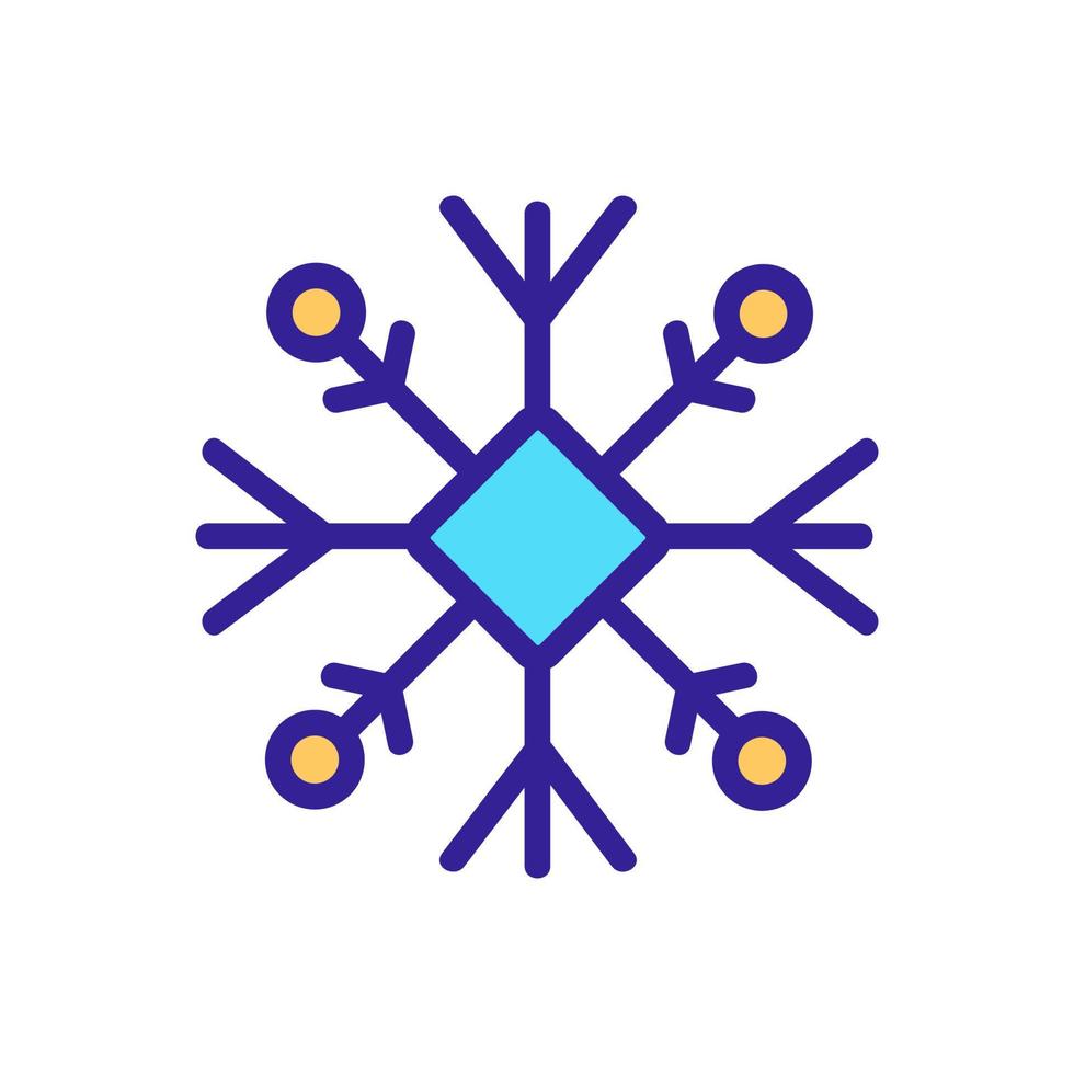 sneeuwvlok icoon vector. geïsoleerd contour symbool illustratie vector