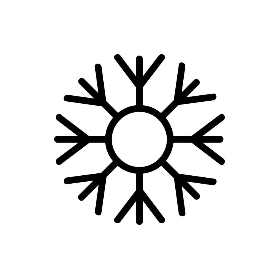 sneeuwvlok icoon vector. geïsoleerd contour symbool illustratie vector