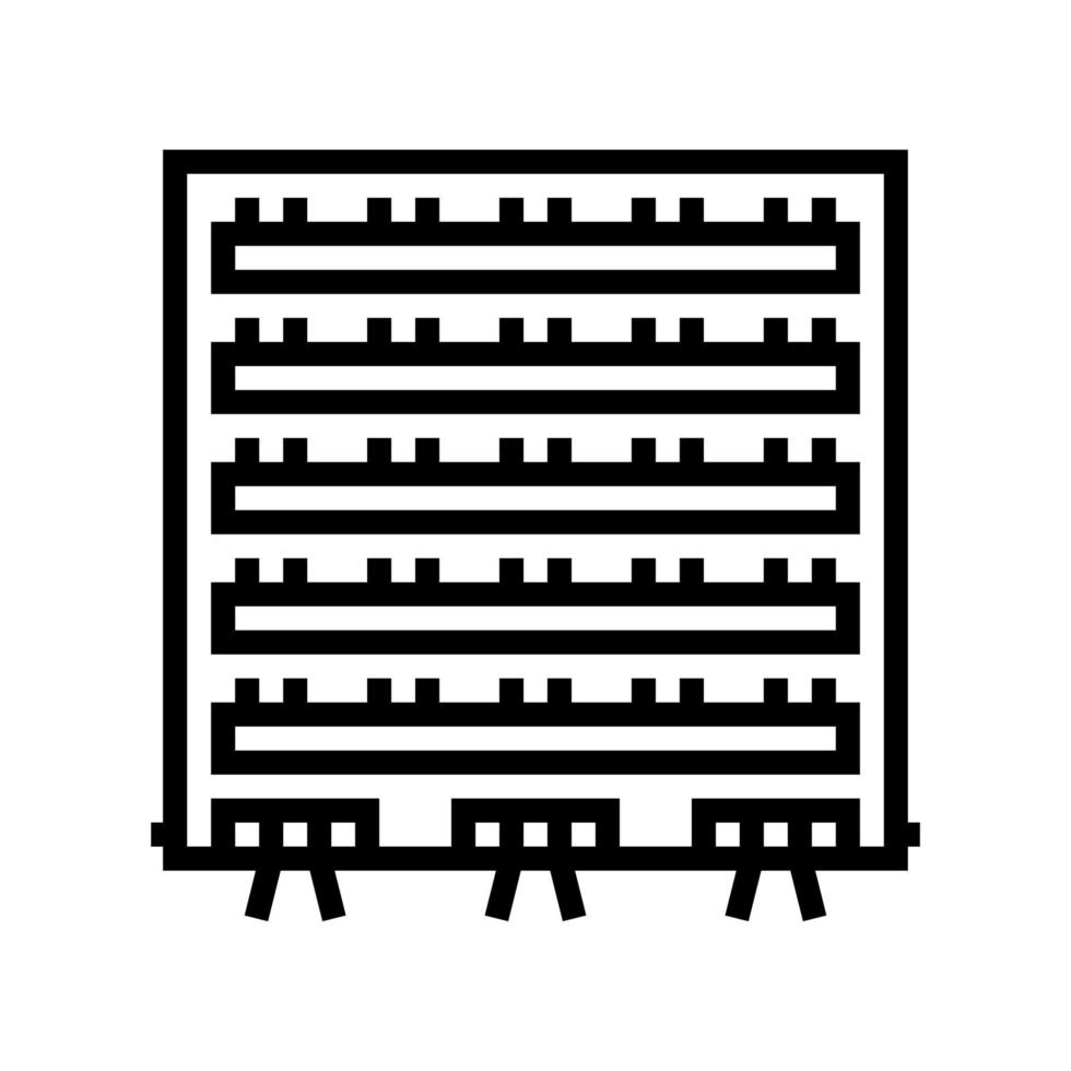 appartement huis lijn pictogram vectorillustratie vector