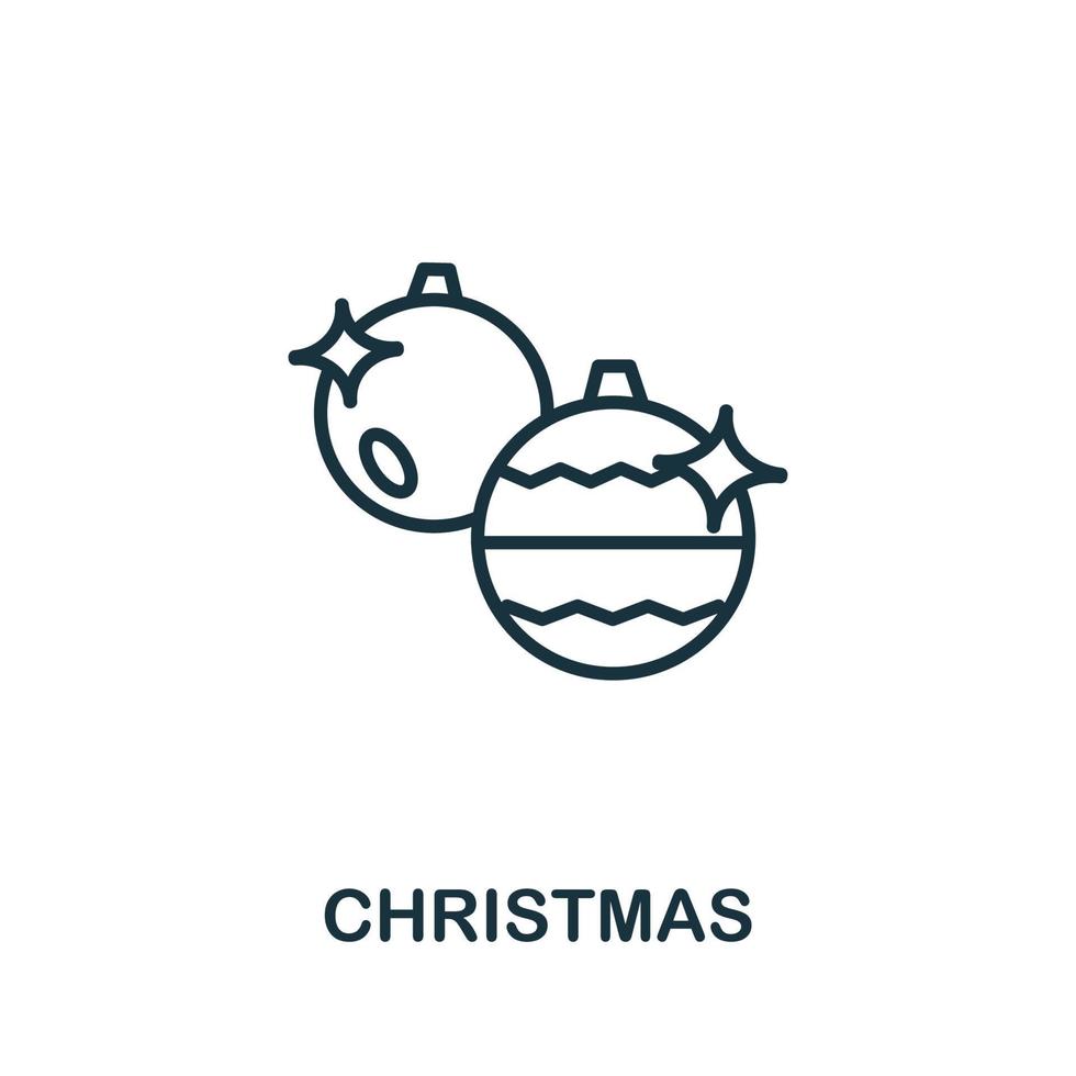 Kerstmis icoon van vakanties verzameling. gemakkelijk lijn Kerstmis icoon voor Sjablonen, web ontwerp en infographics vector