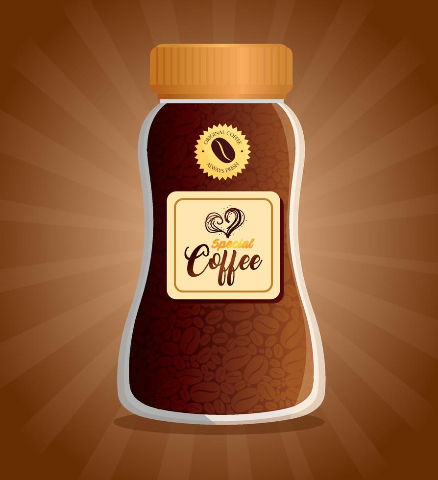 branding mockup koffie, restaurant, zakelijke identiteit model, speciaal koffie fles vector