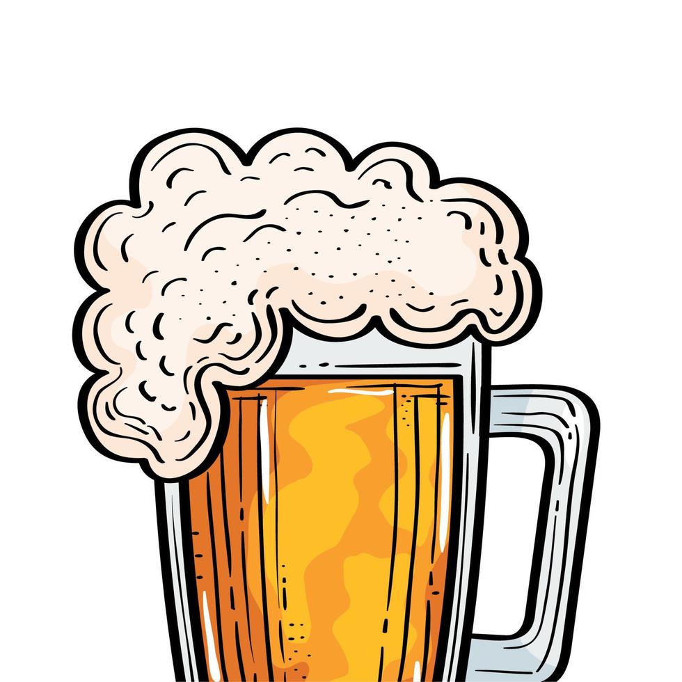 geïsoleerd bier glas vector ontwerp