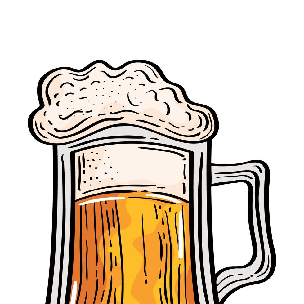 geïsoleerd bier glas vector ontwerp