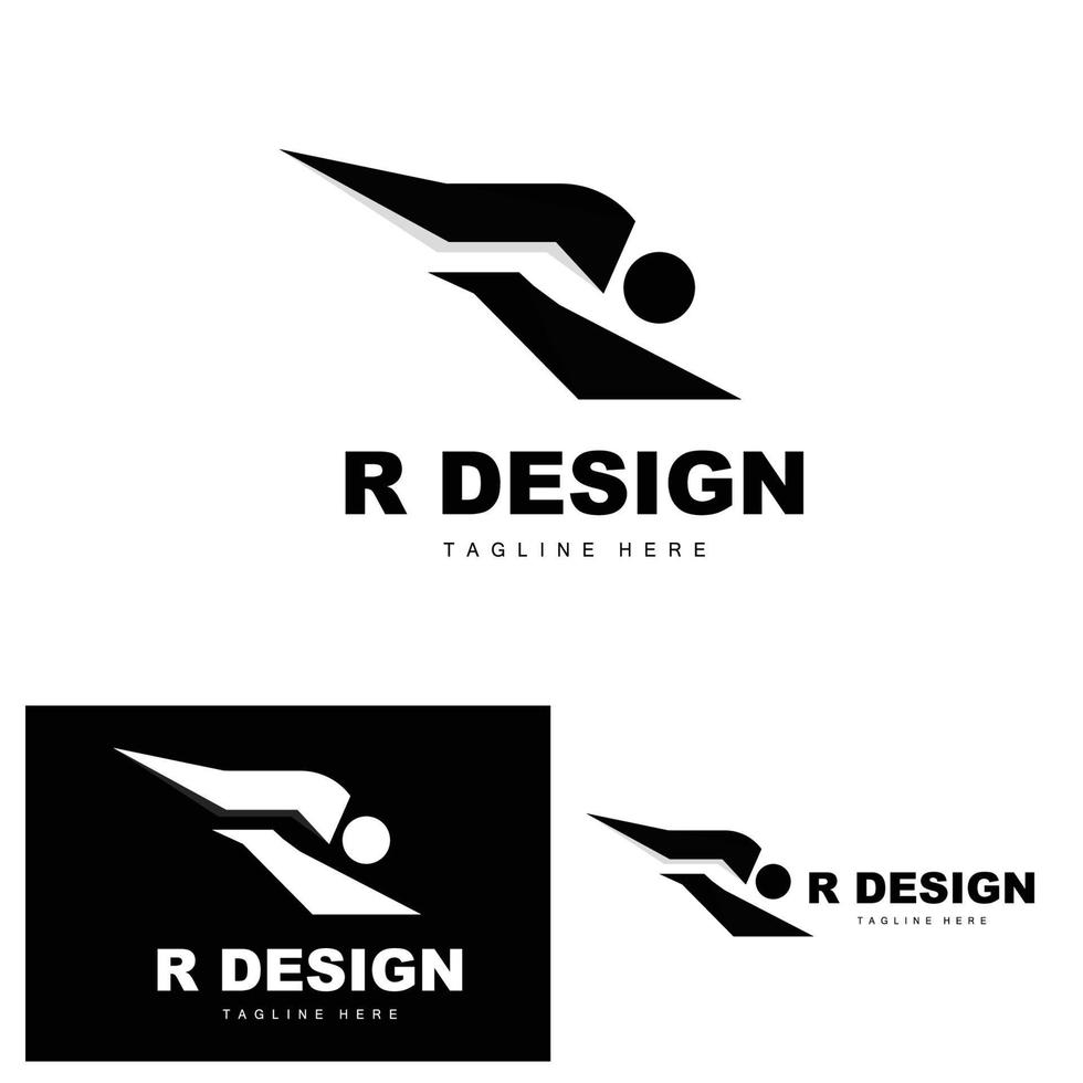 r brief logo, alfabet vector, eerste r Product merk logotype ontwerp vector