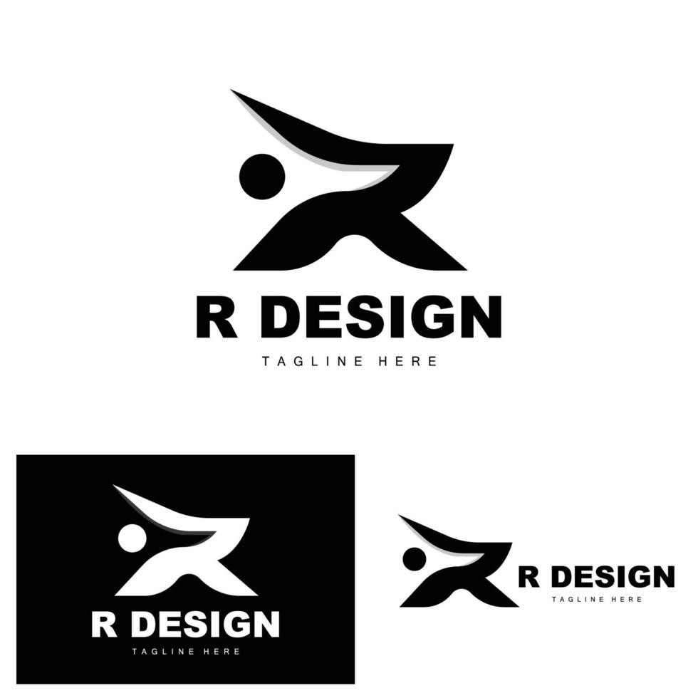 r brief logo, alfabet vector, eerste r Product merk logotype ontwerp vector