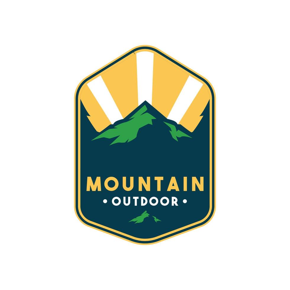 berg visie sjabloon logo ontwerp. camping logo. vector