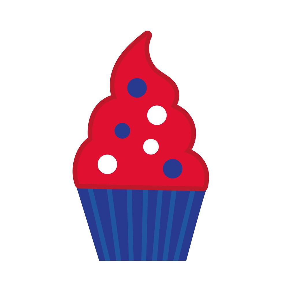 zoete cupcake hand tekenen stijlicoon vector