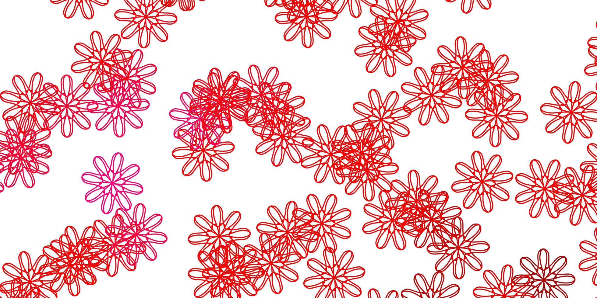 lichtroze, rode vector natuurlijke achtergrond met bloemen.