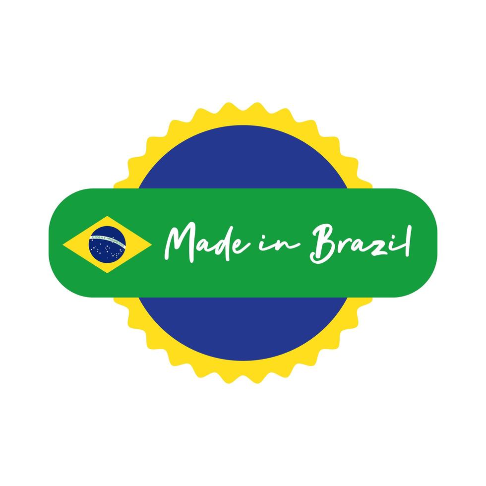 gemaakt in Brazilië banner met zegel stempel vector