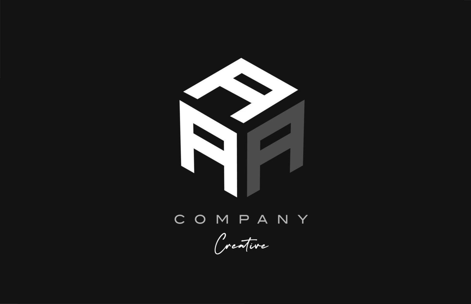 grijs wit een drie brief kubus alfabet brief logo icoon ontwerp. creatief sjabloon voor bedrijf vector