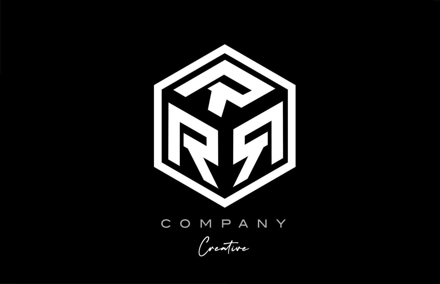 r kubus alfabet brief logo icoon ontwerp met veelhoek ontwerp. drie brief creatief sjabloon voor bedrijf en bedrijf vector