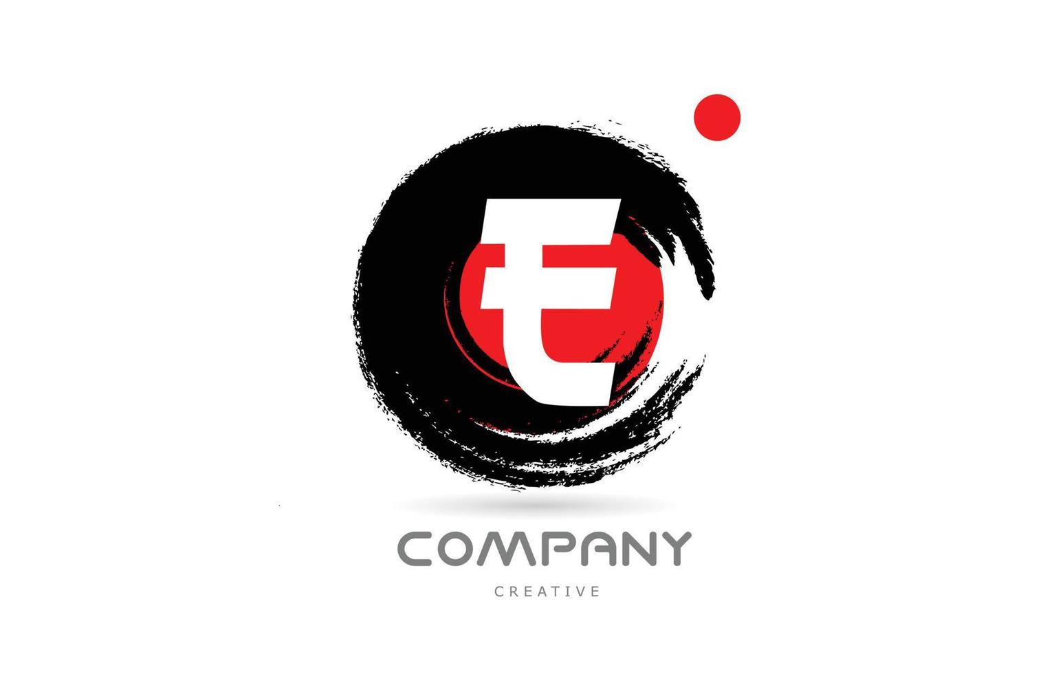 grunge e alfabet brief logo icoon ontwerp met Japans stijl belettering. creatief sjabloon voor bedrijf vector