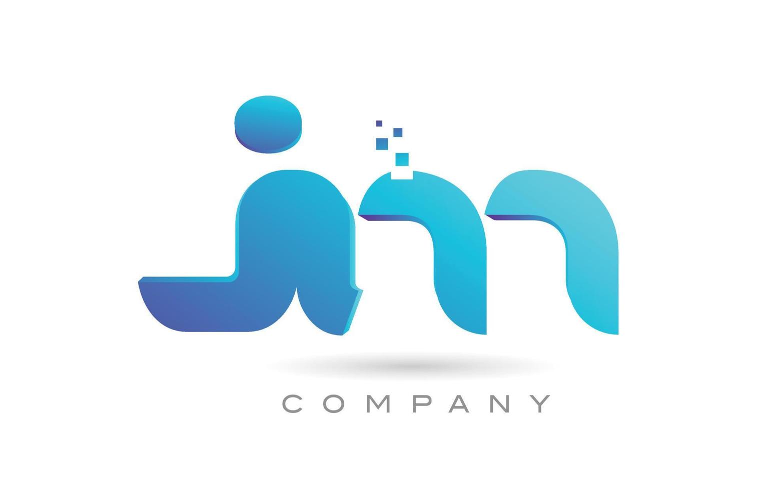 jm alfabet brief logo icoon combinatie ontwerp. creatief sjabloon voor bedrijf en bedrijf vector