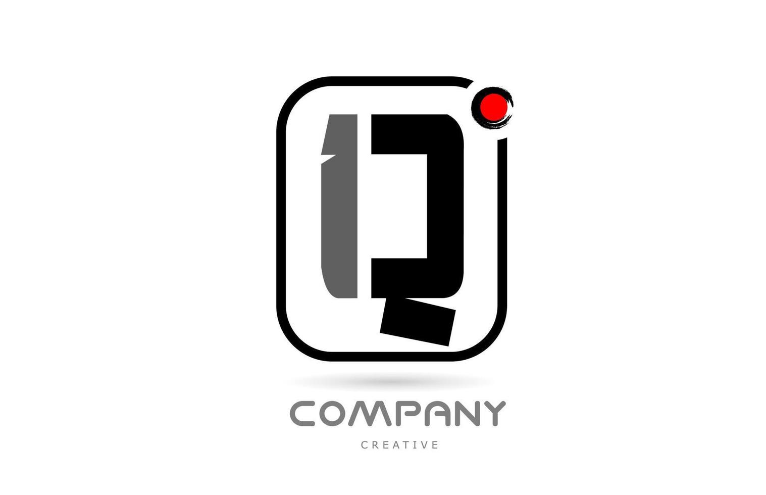 q zwart en wit alfabet brief logo icoon ontwerp met Japans stijl belettering vector