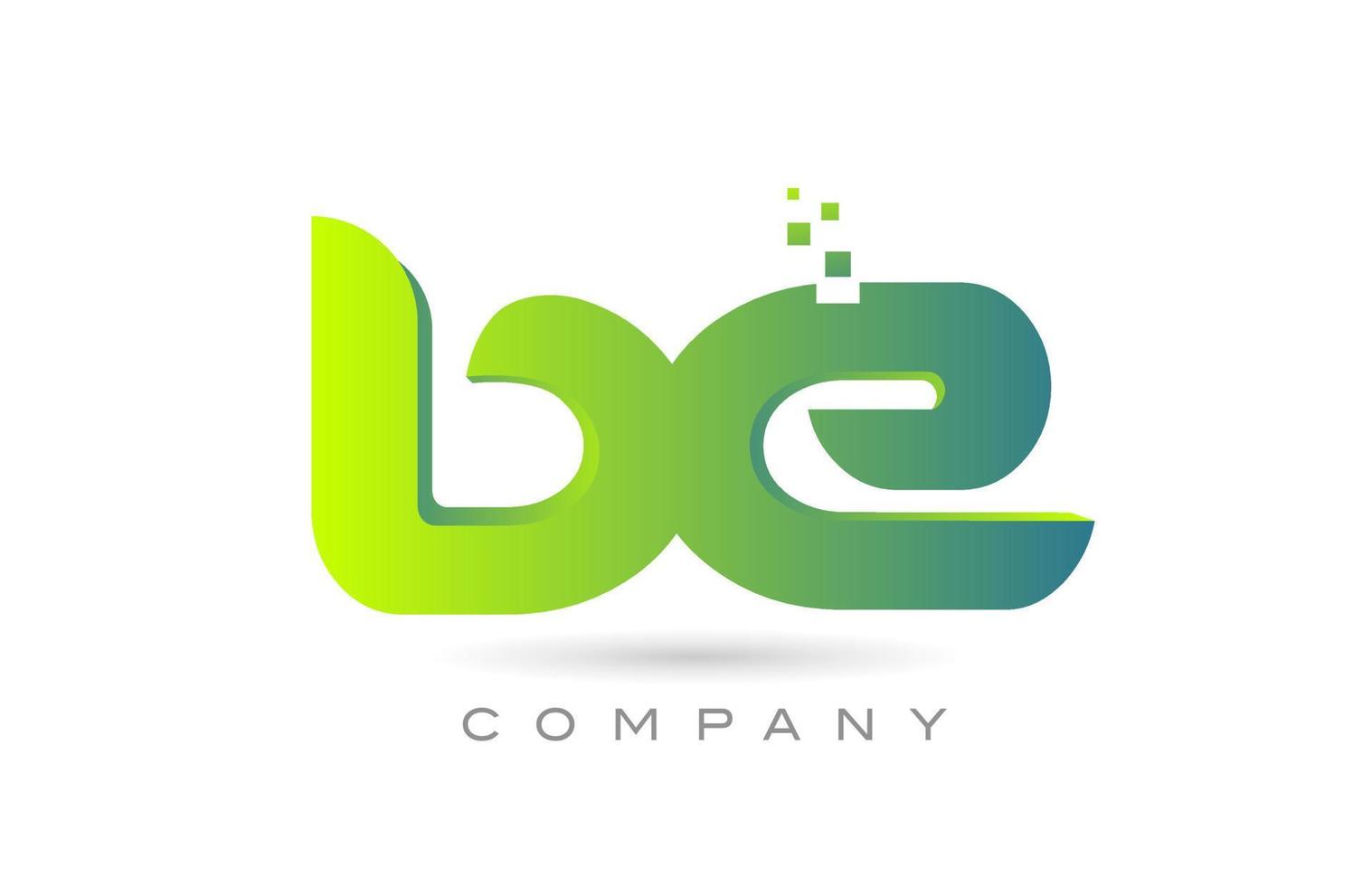toegetreden worden alfabet brief logo icoon combinatie ontwerp met dots en groen kleur. creatief sjabloon voor bedrijf en bedrijf vector