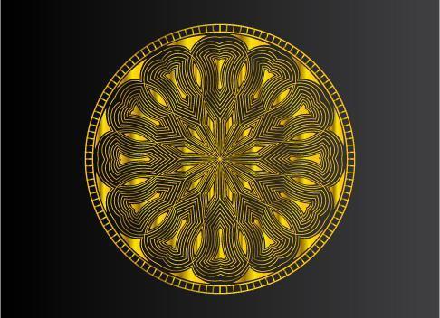 gouden sier-, bloemen- en abstract arabesk mandala-ontwerp vector