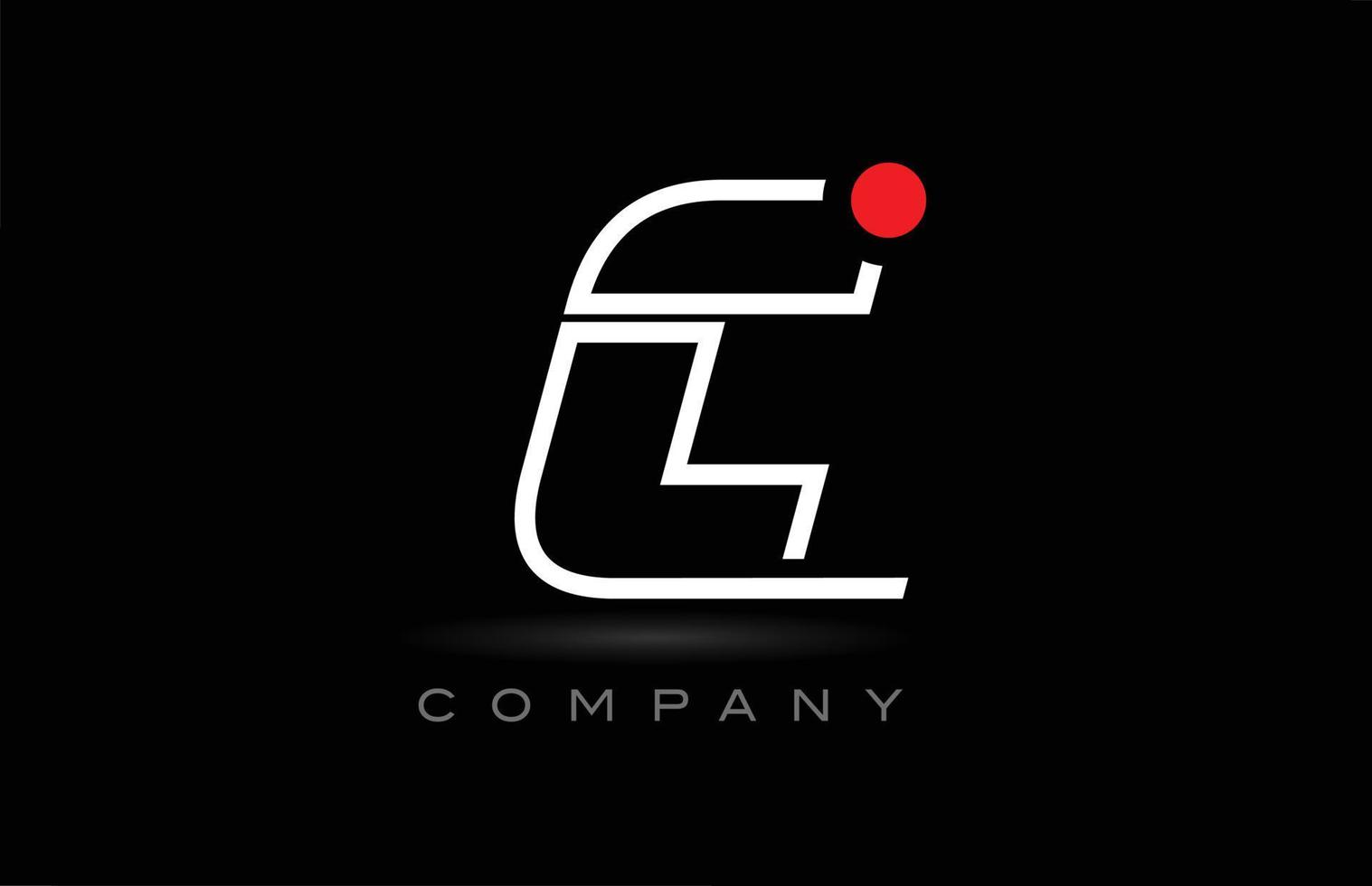 rood punt c alfabet brief logo icoon ontwerp Aan zwart achtergrond. creatief sjabloon voor bedrijf en bedrijf vector