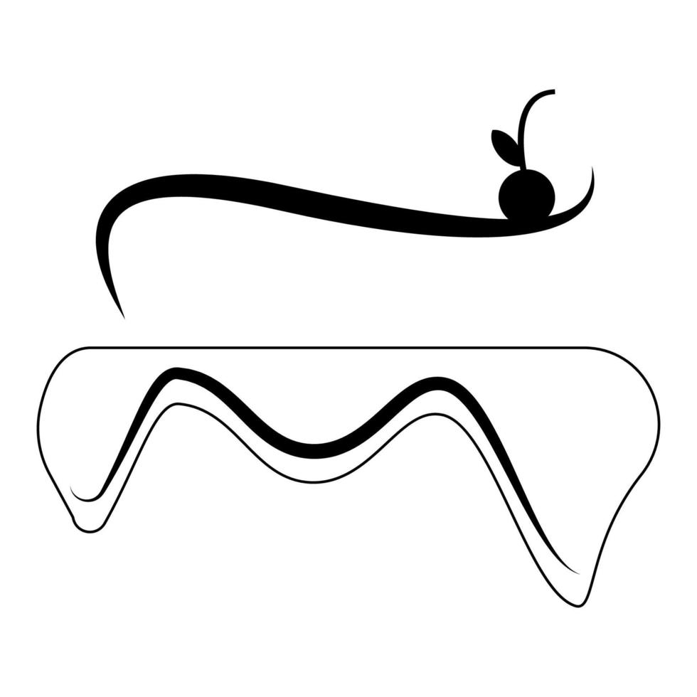 taart logo illustratie vector