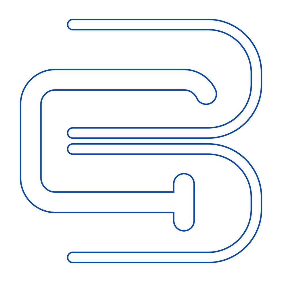 brief b logo illustratie vector