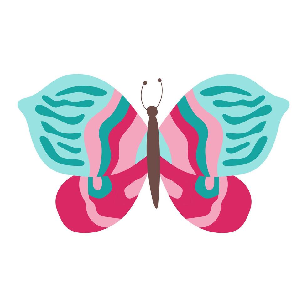 vlinder kleurrijk vlinder geïsoleerd, mooi vlinder illustratie. vector illustratie