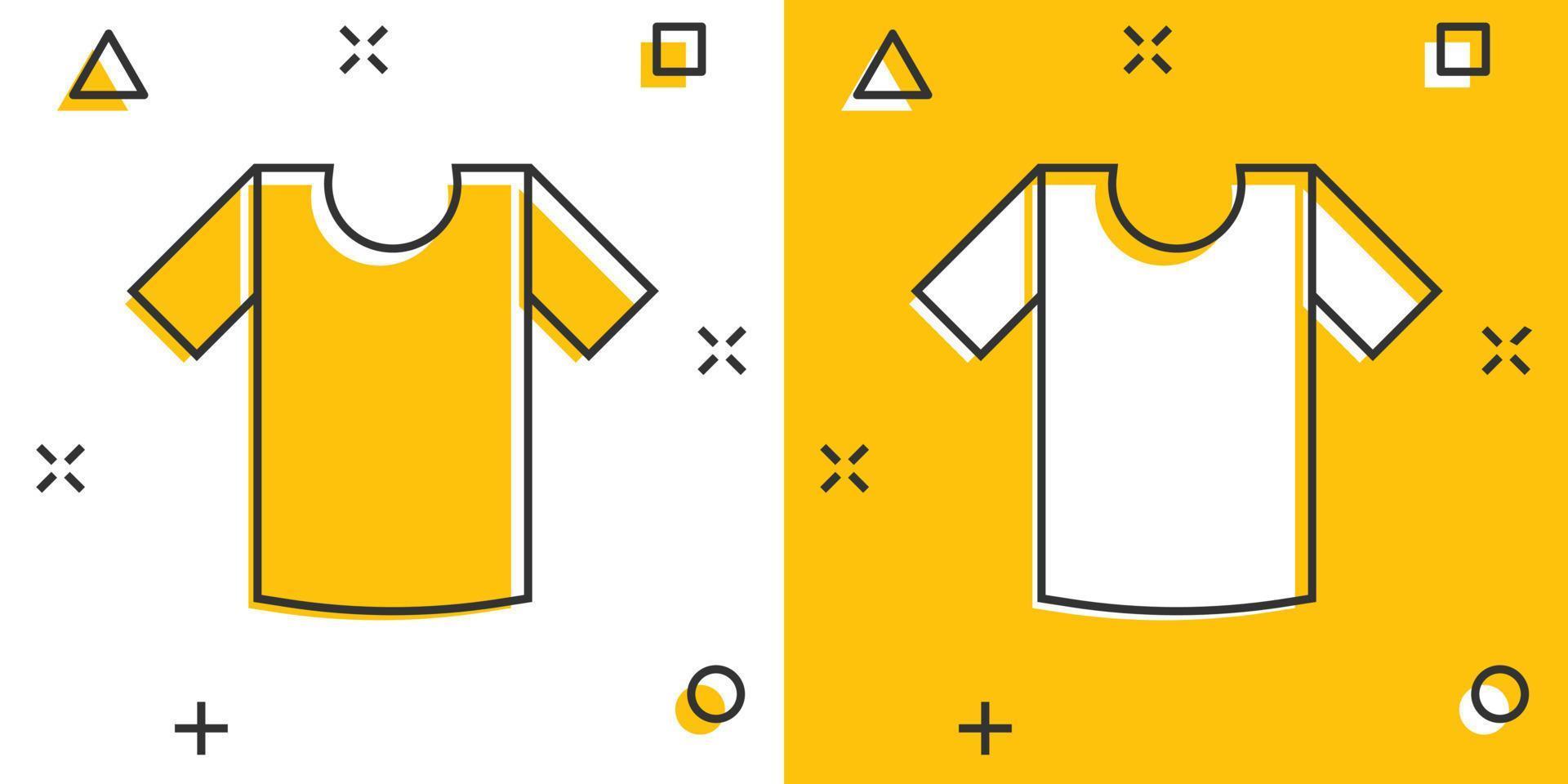 t-shirt icoon in grappig stijl. gewoontjes kleren tekenfilm vector illustratie Aan wit geïsoleerd achtergrond. polo slijtage plons effect bedrijf concept.