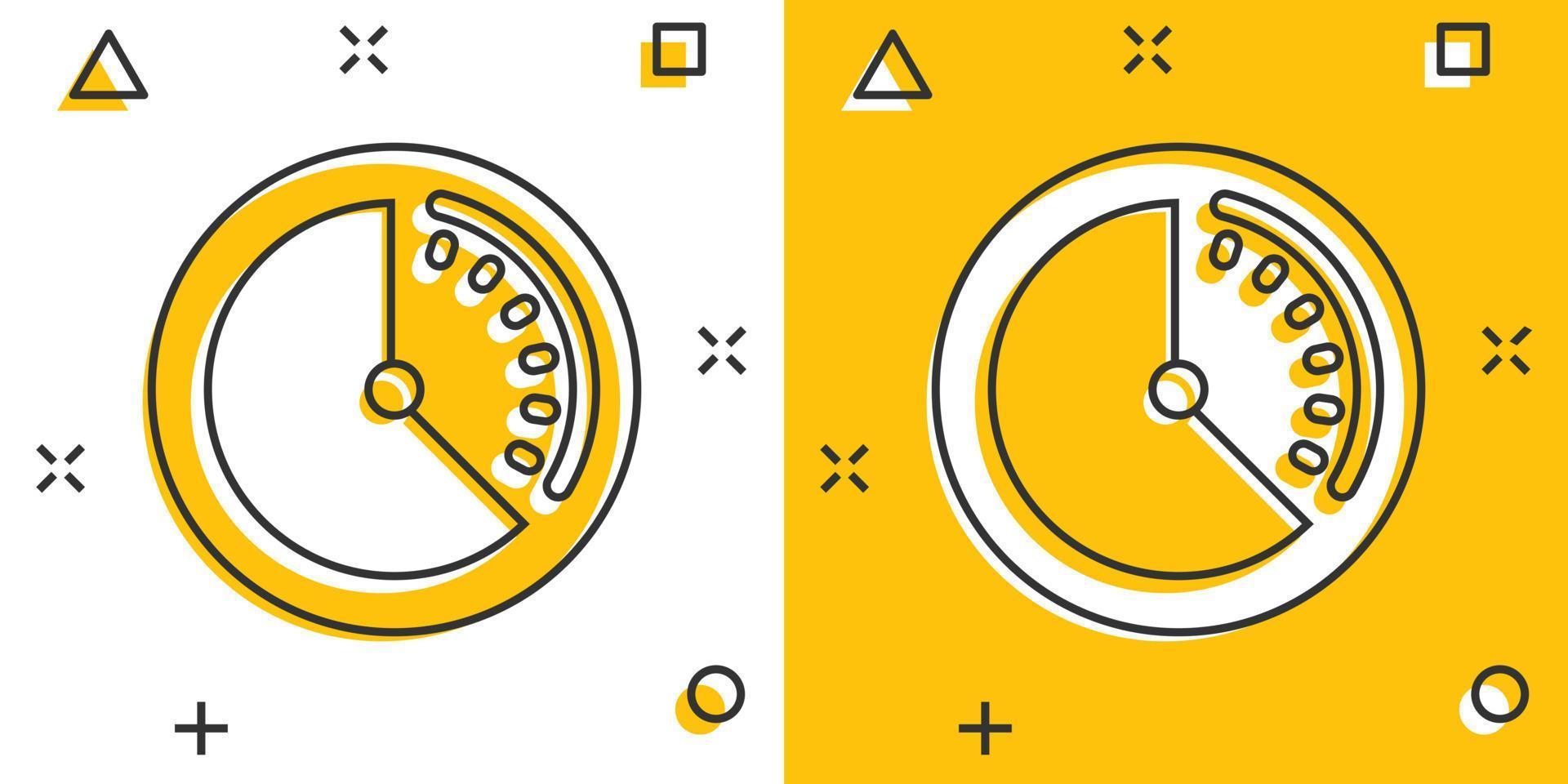 klok icoon in grappig stijl. kijk maar tekenfilm vector illustratie Aan wit geïsoleerd achtergrond. timer plons effect bedrijf concept.