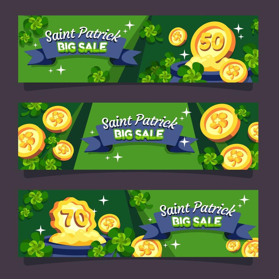 saint patrick marketing munt banner vector