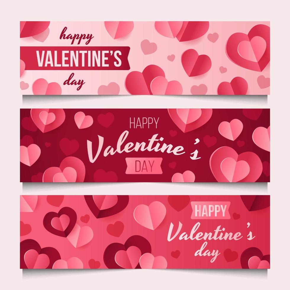 gelukkige Valentijnsdag banner vector
