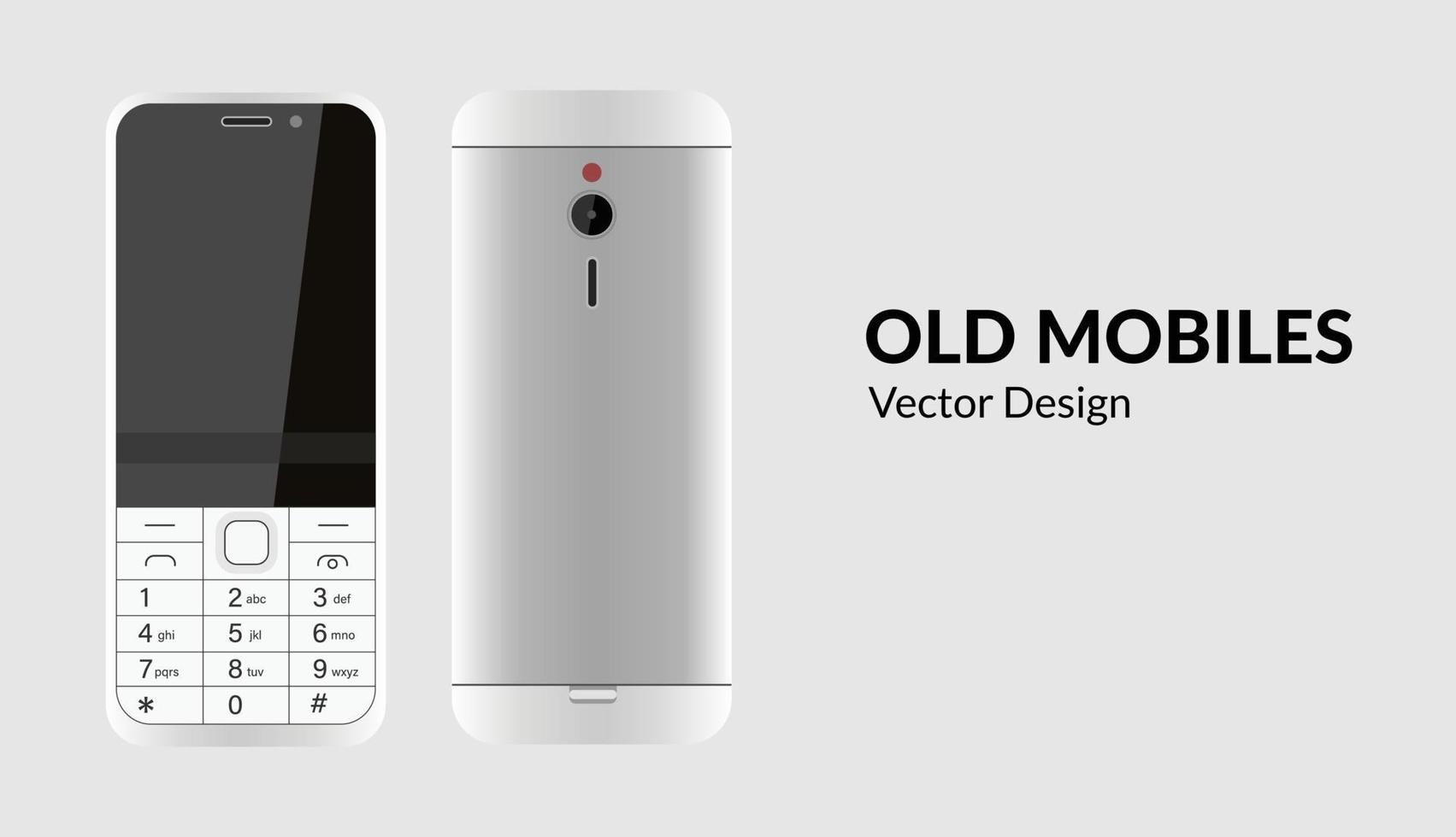 oud mobiel telefoon - vector ontwerp
