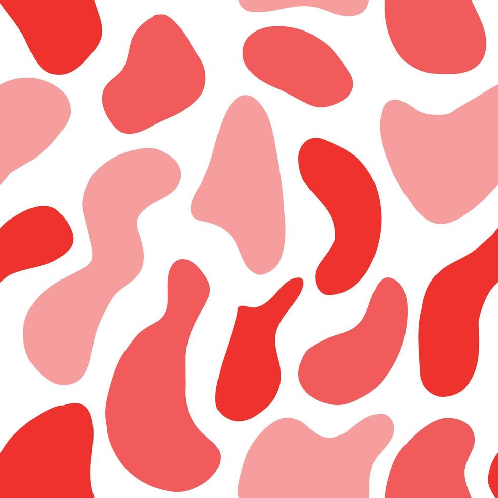 rood vlekken naadloos patroon Aan wit achtergrond. vector illustratie in vlak stijl.