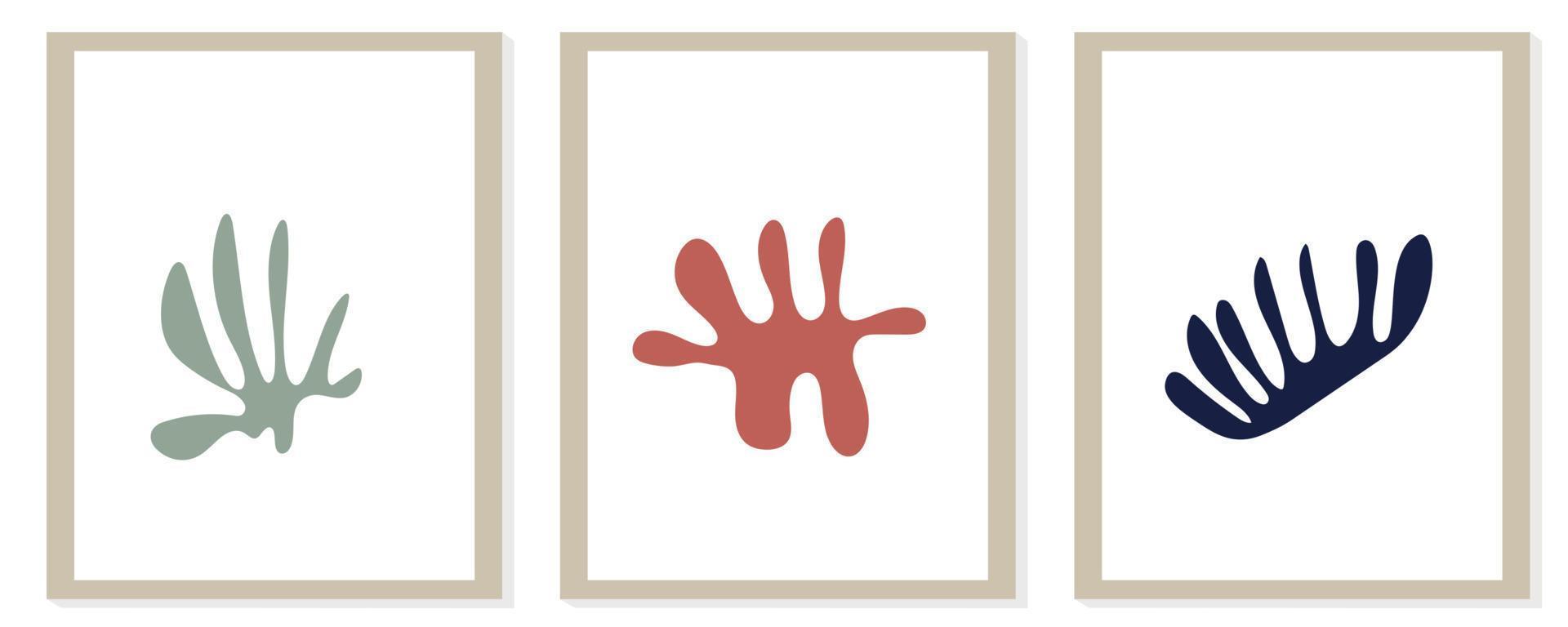 modieus modern abstract matisse samenstelling met meetkundig biologisch vorm vector illustratie