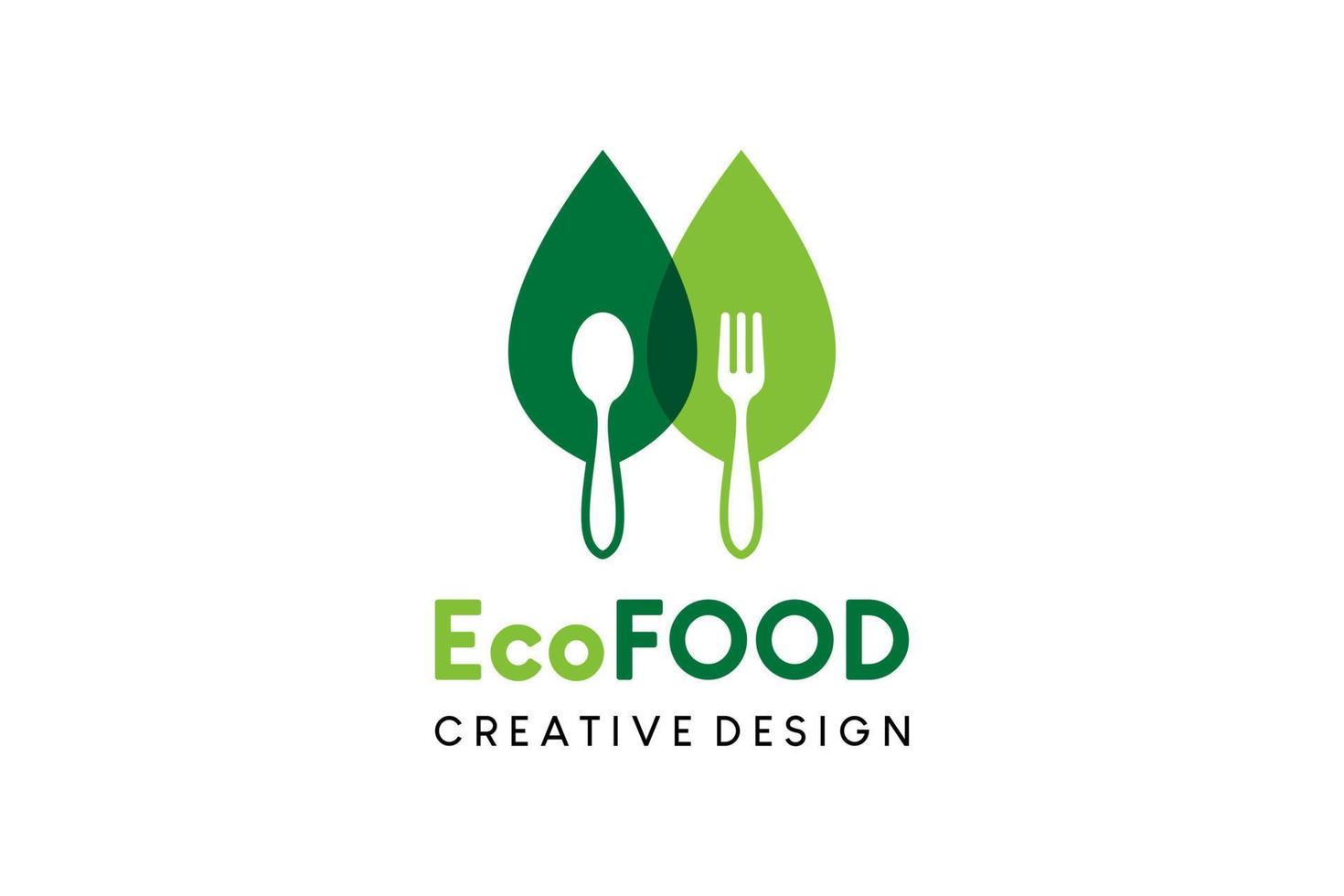 eco voedsel icoon logo ontwerp, gezond biologisch voedsel vector illustratie