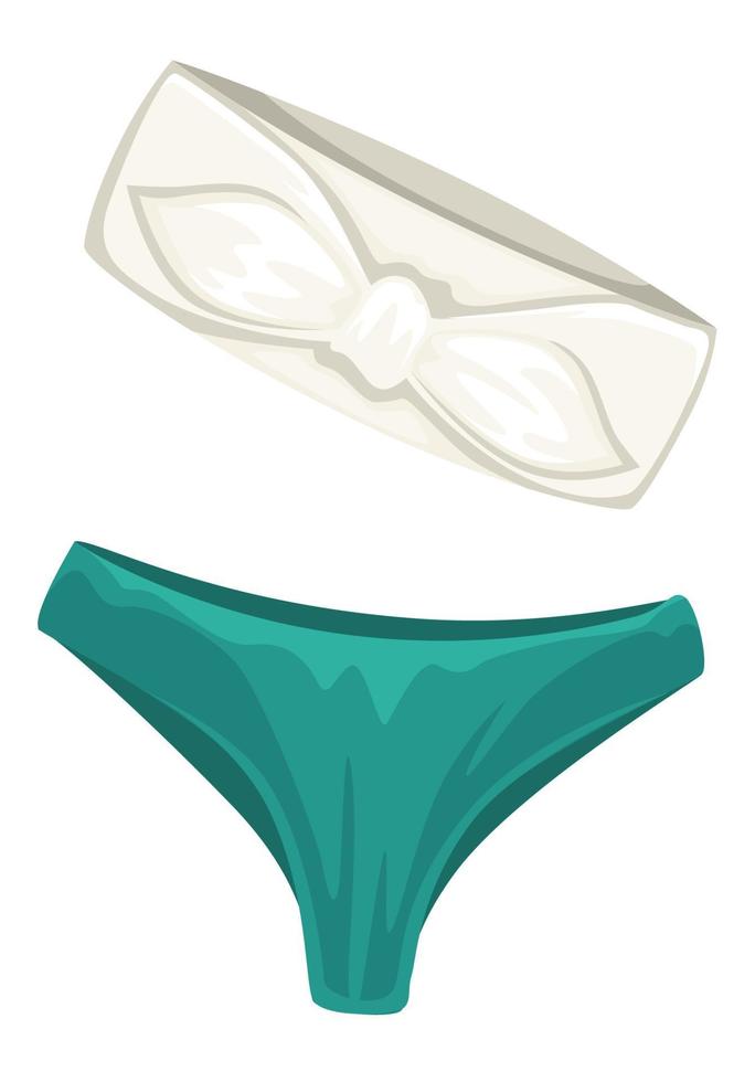 bikini zwemmen pak voor vrouw, modieus zomer kleren vector