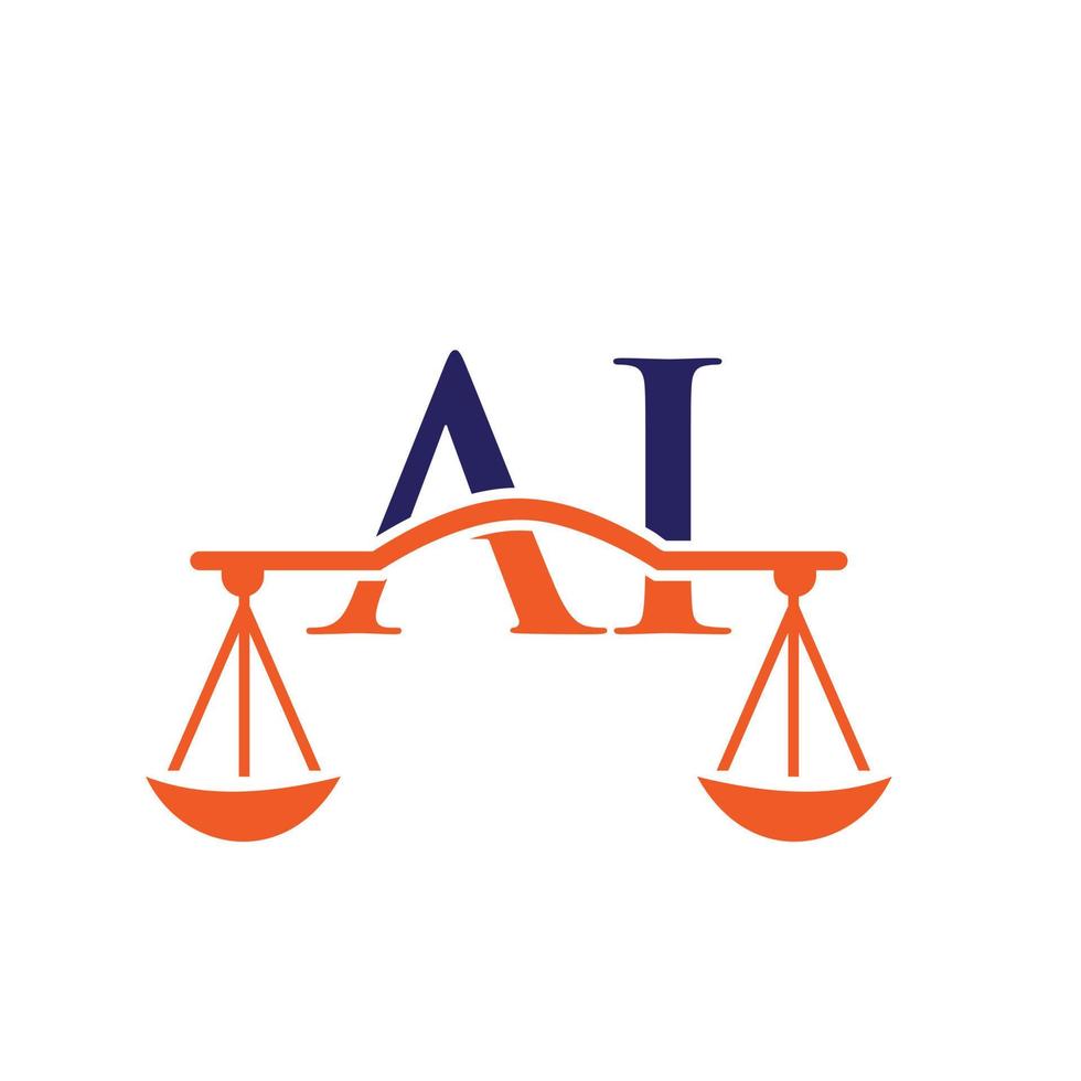 brief ai wet firma logo ontwerp voor advocaat, gerechtigheid, wet procureur, legaal, advocaat onderhoud, wet kantoor, schaal, wet stevig, advocaat zakelijke bedrijf vector