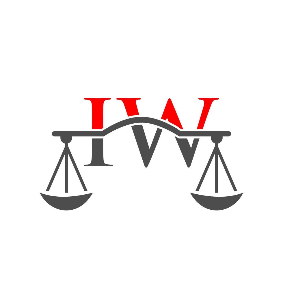 brief iw wet firma logo ontwerp voor advocaat, gerechtigheid, wet procureur, legaal, advocaat onderhoud, wet kantoor, schaal, wet stevig, advocaat zakelijke bedrijf vector