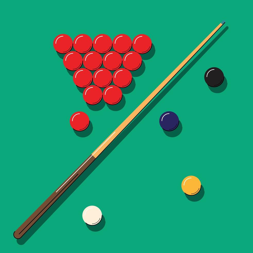 snooker zwembad biljart ballen geïsoleerd vector illustratie