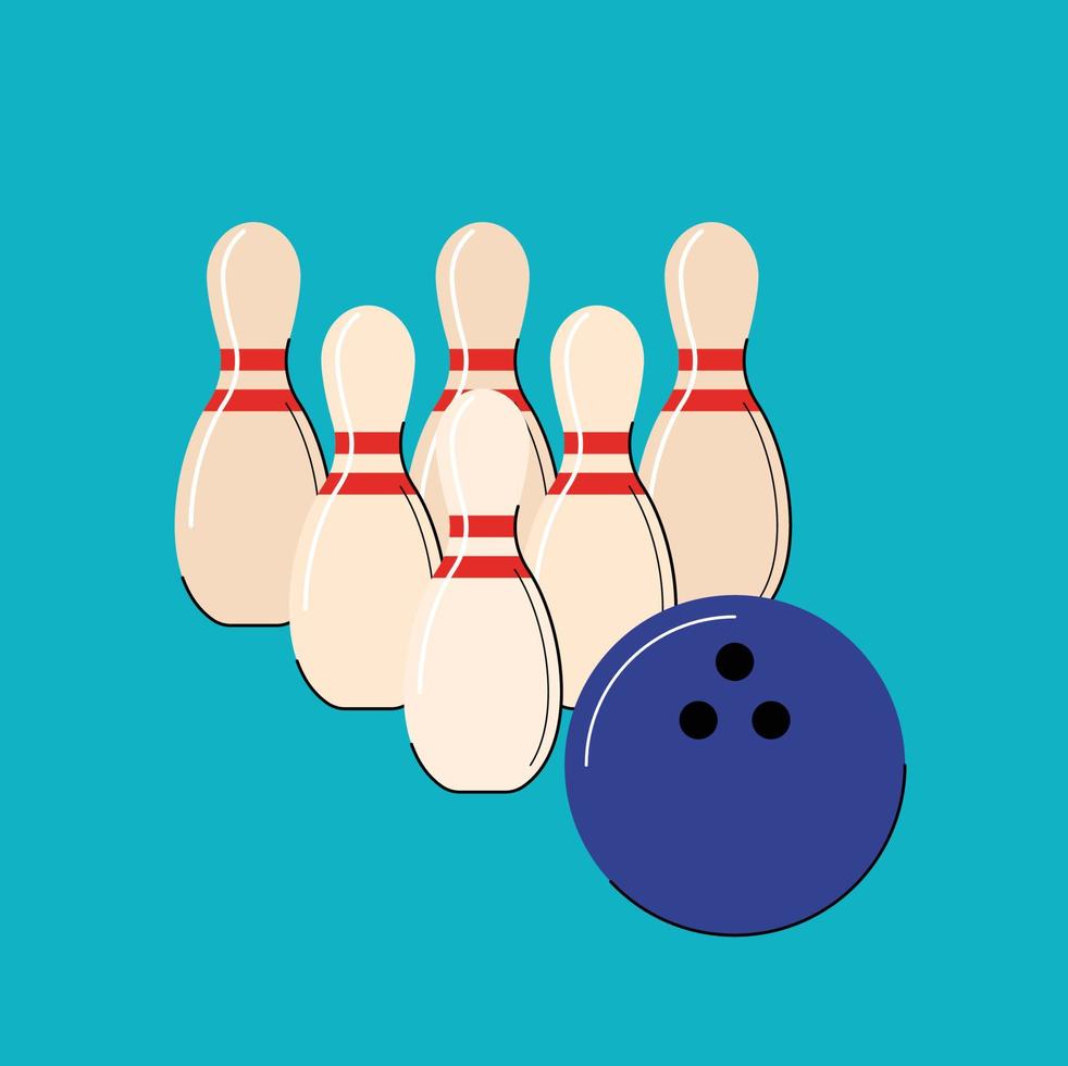 bowling staking geïsoleerd vector illustratie