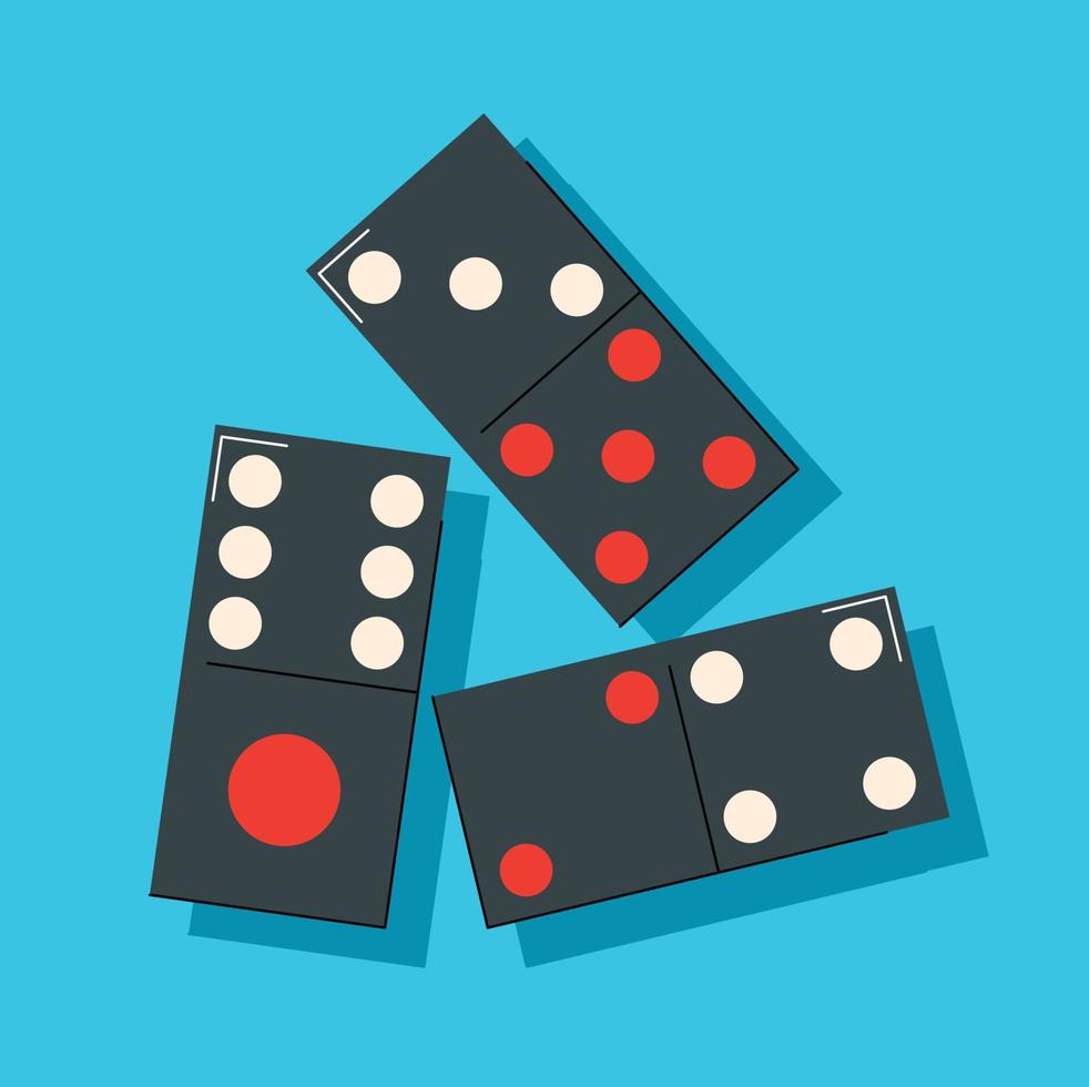 domino geïsoleerd domino effect vector illustratie