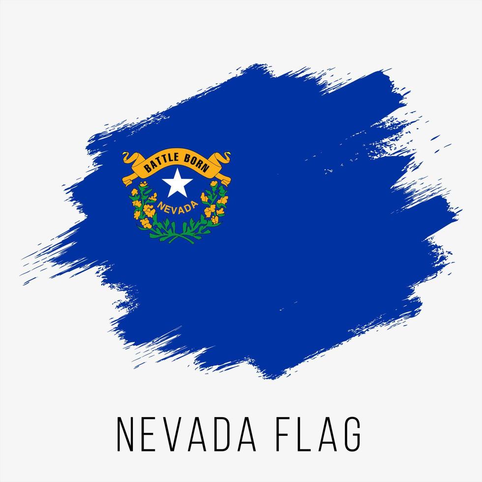 Verenigde Staten van Amerika staat Nevada grunge vector vlag ontwerp sjabloon