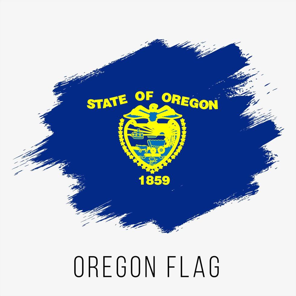 Verenigde Staten van Amerika staat Oregon grunge vector vlag ontwerp sjabloon